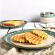 Stoneware Dinner Plates, 10.5 inches, Set of 4 for Salad, Pasta, Dessert, Microwave and Dishwasher Safe (Green, 10.5 in)