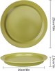 2 Pack Dinner Plates, 8 Inch Avocado Green Porcelain Salad Plates Round Ceramic Serving Dining Plate Set of 2 for Dinner Pasta